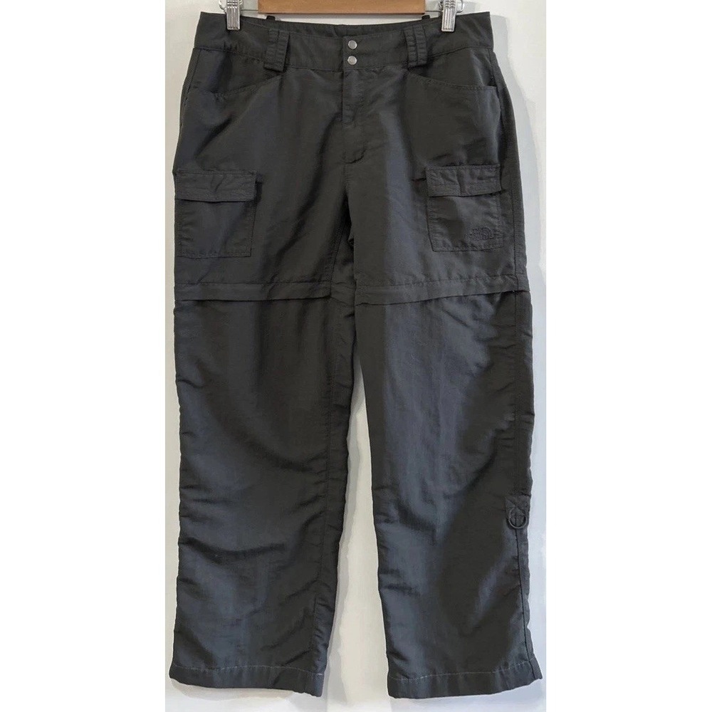 Women's The North Face Convertible Pants Nylon Hiking Zip Off Shorts Sz 12 Clean - Picture 1 of 11